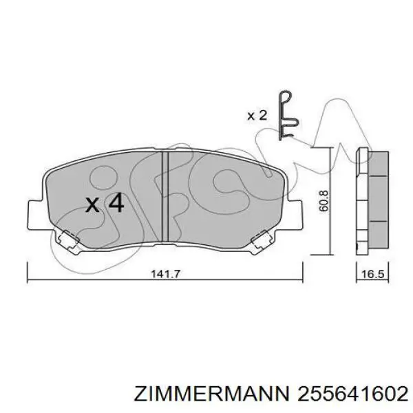 25564.160.2 Zimmermann pastillas de freno delanteras