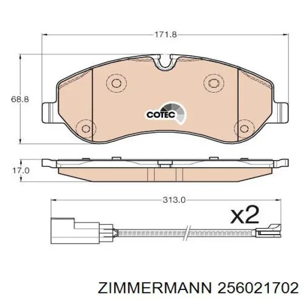 25602.170.2 Zimmermann pastillas de freno delanteras