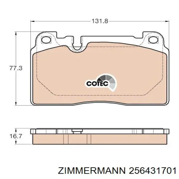 256431701 Zimmermann Pastillas delanteras