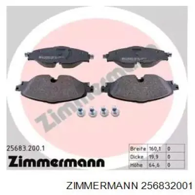 Comprar 256832001 Zimmermann Pastillas delanteras de freno