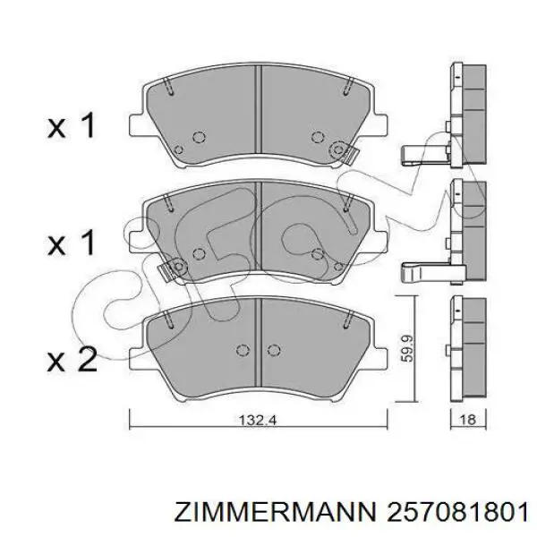 25708.180.1 Zimmermann pastillas de freno delanteras