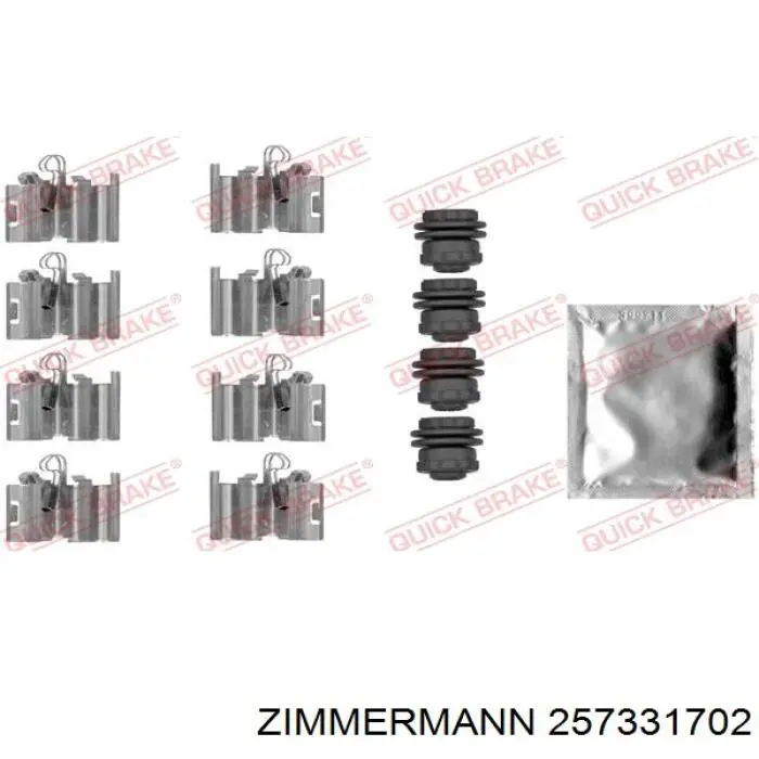 Pastillas traseras Zimmermann 257331702