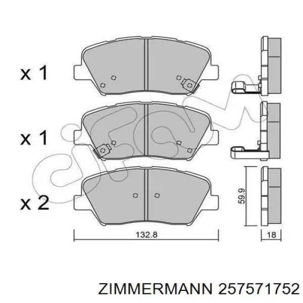 25757.175.2 Zimmermann pastillas de freno delanteras