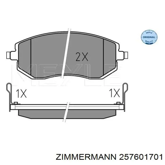 Pastillas freno delanteras Zimmermann 257601701 precio, desde 45,79 EUR