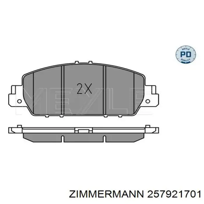 Pastillas freno delanteras Zimmermann 257921701 precio, desde 29,55 EUR