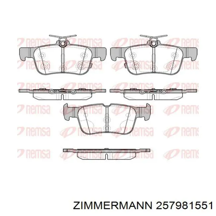 Pastillas traseras de freno Zimmermann 257981551 precio, desde 26,62 EUR