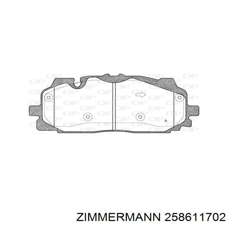 Comprar 258611702 Zimmermann Pastillas delanteras de freno
