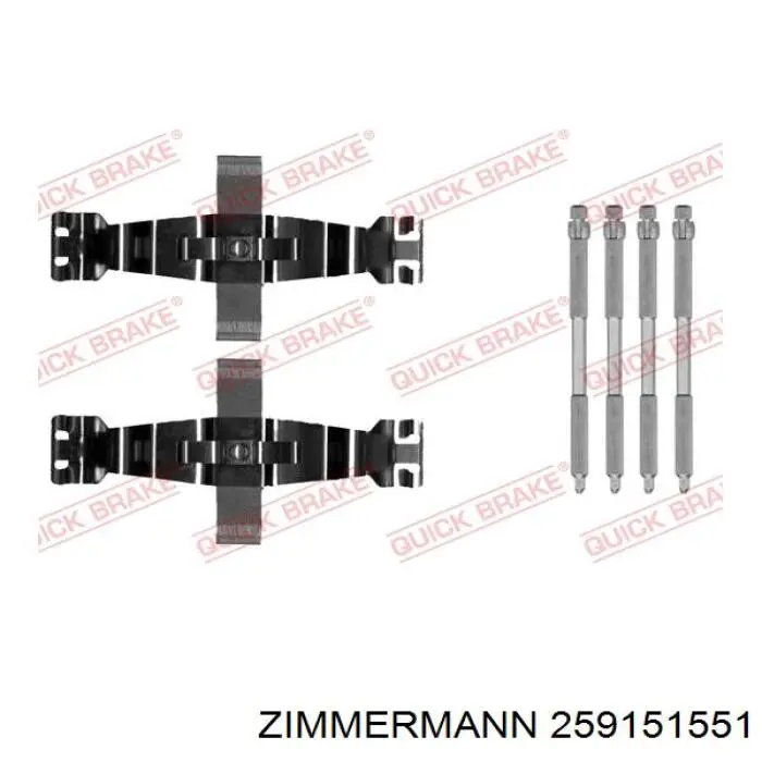 Pastillas freno delanteras Zimmermann 259151551 precio, desde 65,69 EUR