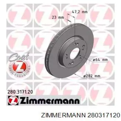 Comprar 280317120 Zimmermann Freno de disco delantero