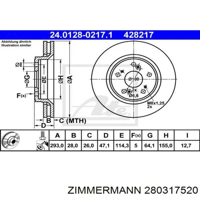 Comprar 280317520 Zimmermann Freno de disco delantero