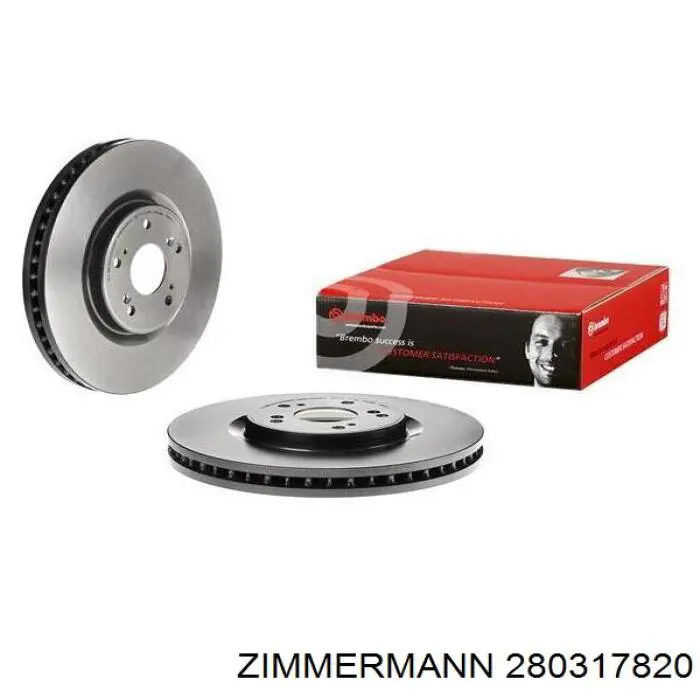 Disco de freno delantero Zimmermann 280317820