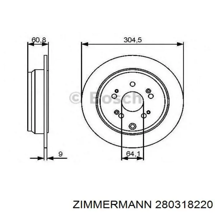 Comprar 280318220 Zimmermann Disco de freno trasero