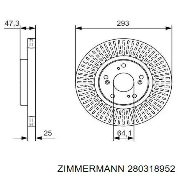 280.3189.52 Zimmermann freno de disco delantero