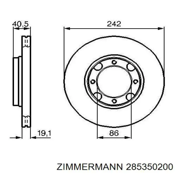 Freno de disco delantero Hyundai Accent 1