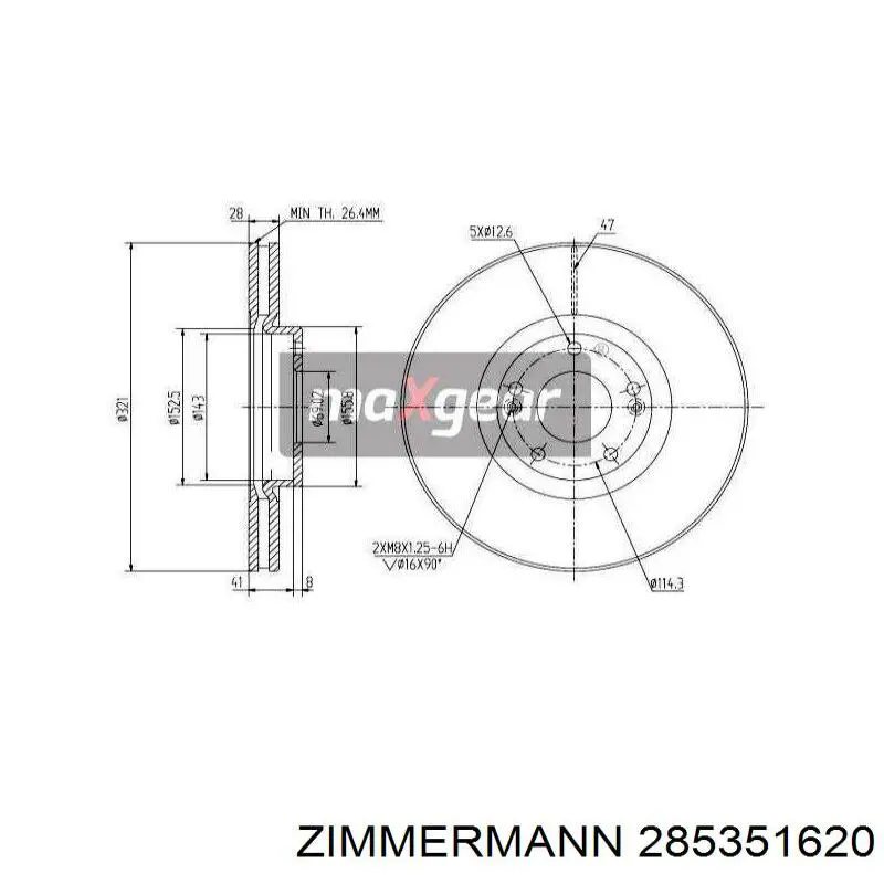 Comprar 285351620 Zimmermann Freno de disco delantero