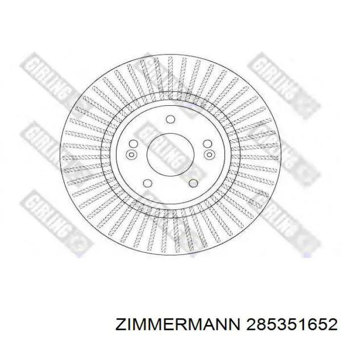 Disco de freno 285351652 Zimmermann