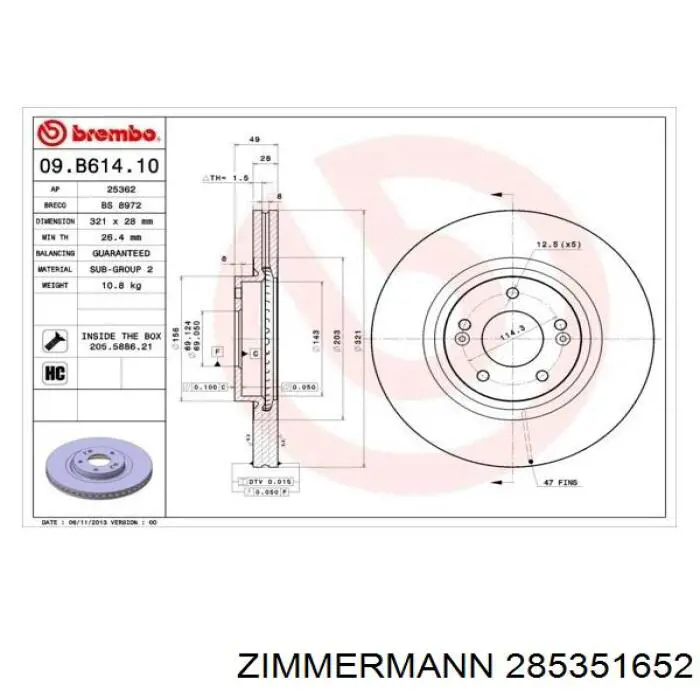 Comprar 285351652 Zimmermann Freno de disco delantero