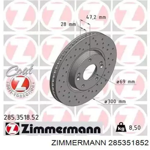 Comprar 285351852 Zimmermann Freno de disco delantero