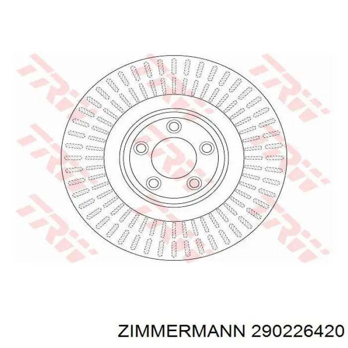 290.2264.20 Zimmermann disco de freno delantero