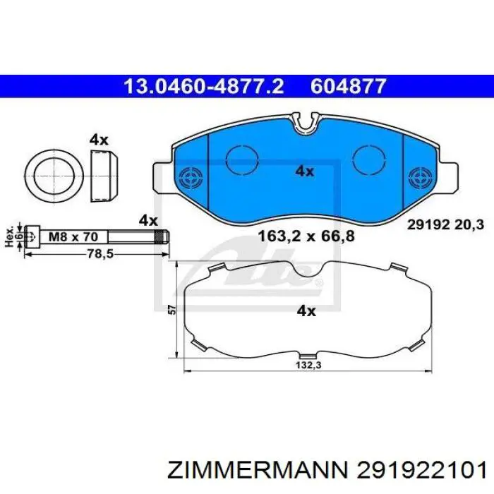 Comprar 291922101 Zimmermann Pastillas delanteras de freno