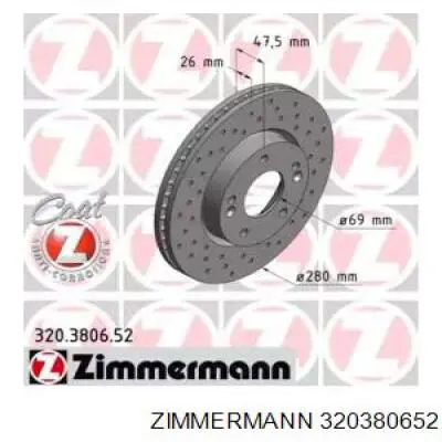 Disco de freno 320380652 Zimmermann