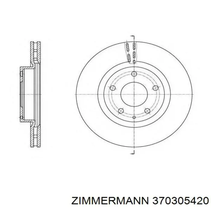 370305420 Zimmermann disco de freno delantero