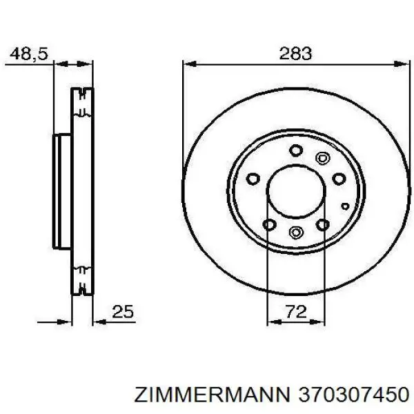 Freno de disco delantero Mazda 6 GY