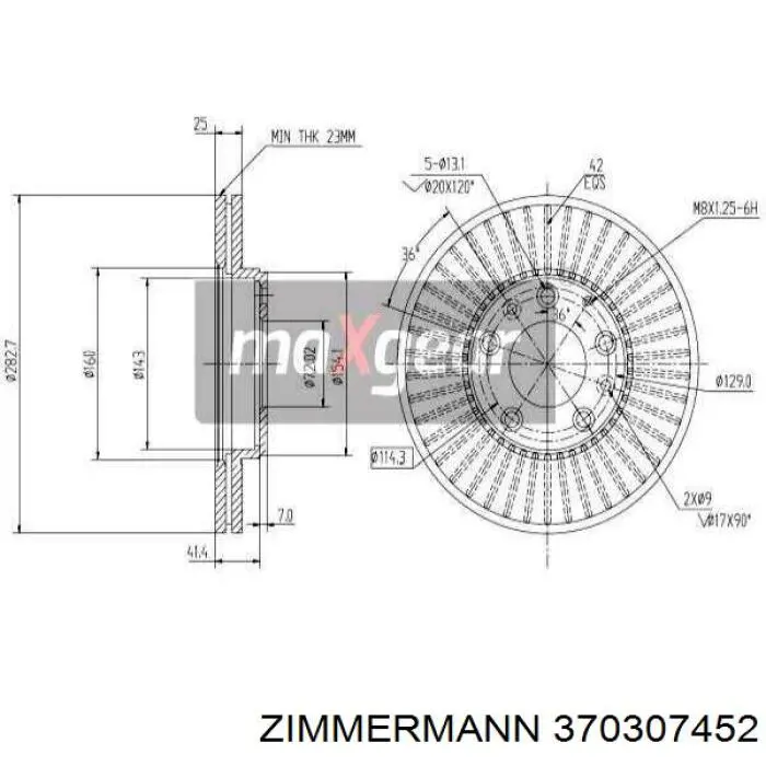 Freno de disco delantero Mazda 6 GY