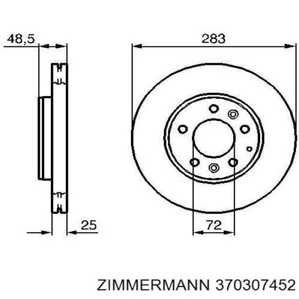 Freno de disco delantero Mazda 6 GY
