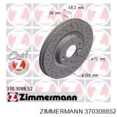 Disco de freno 370308852 Zimmermann