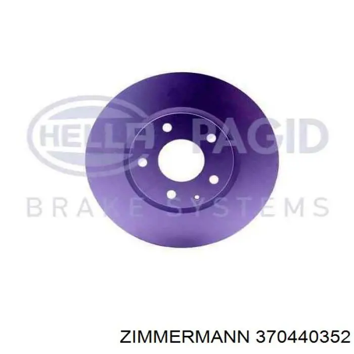 Disco de freno delantero Zimmermann 370440352
