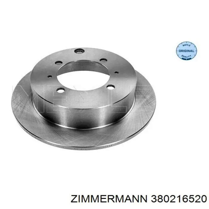 Disco de freno trasero 380216520 Zimmermann