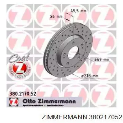 Frenos delanteros Zimmermann 380217052 precio, desde 51,36 EUR