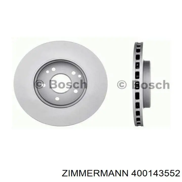 Disco de freno delantero Zimmermann 400143552