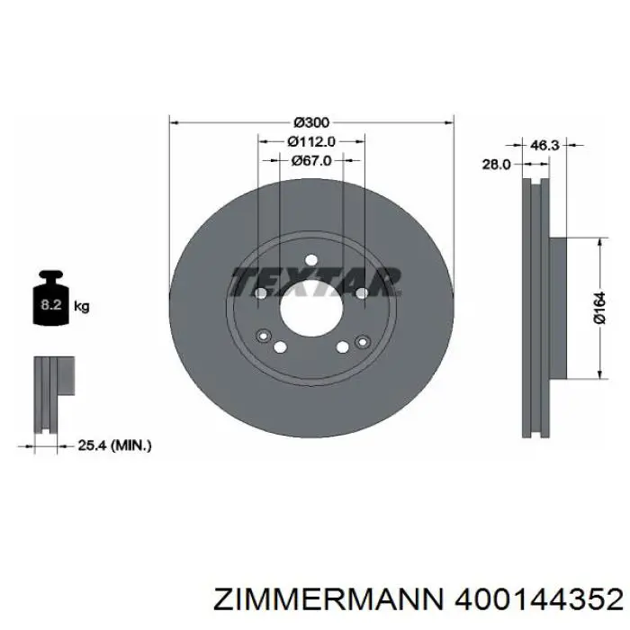 Frenos delanteros Zimmermann 400144352 precio, desde 51,42 EUR