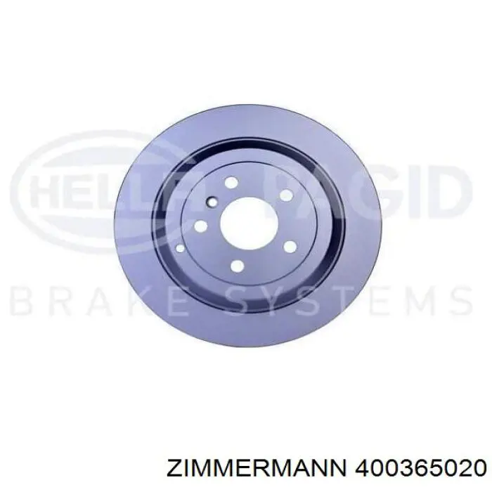 Disco de freno trasero 400365020 Zimmermann