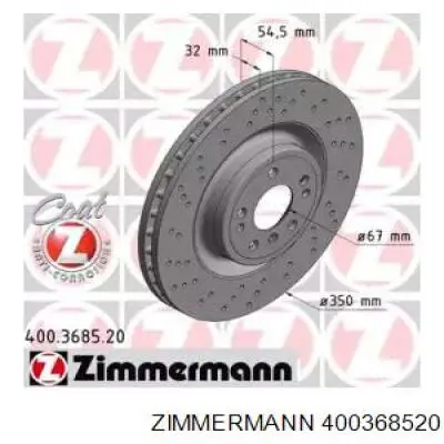 Disco de freno 400368520 Zimmermann