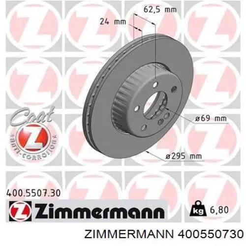 Comprar 400550730 Zimmermann Freno de disco delantero