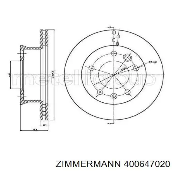 Frenos delanteros Zimmermann 400647020 precio, desde 45,32 EUR