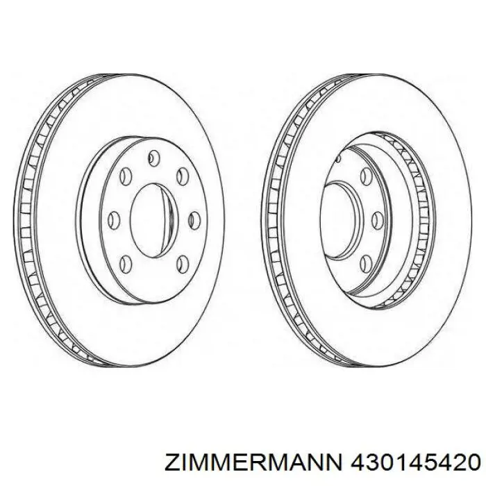 Freno de disco delantero Opel Astra 51, 52, F35, M35