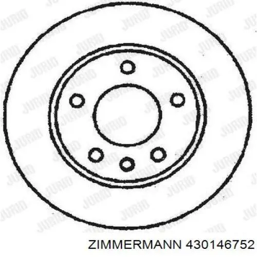 430146752 Zimmermann disco de freno trasero
