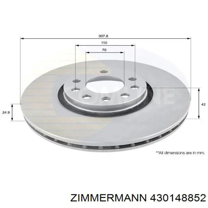 Comprar 430148852 Zimmermann Freno de disco delantero