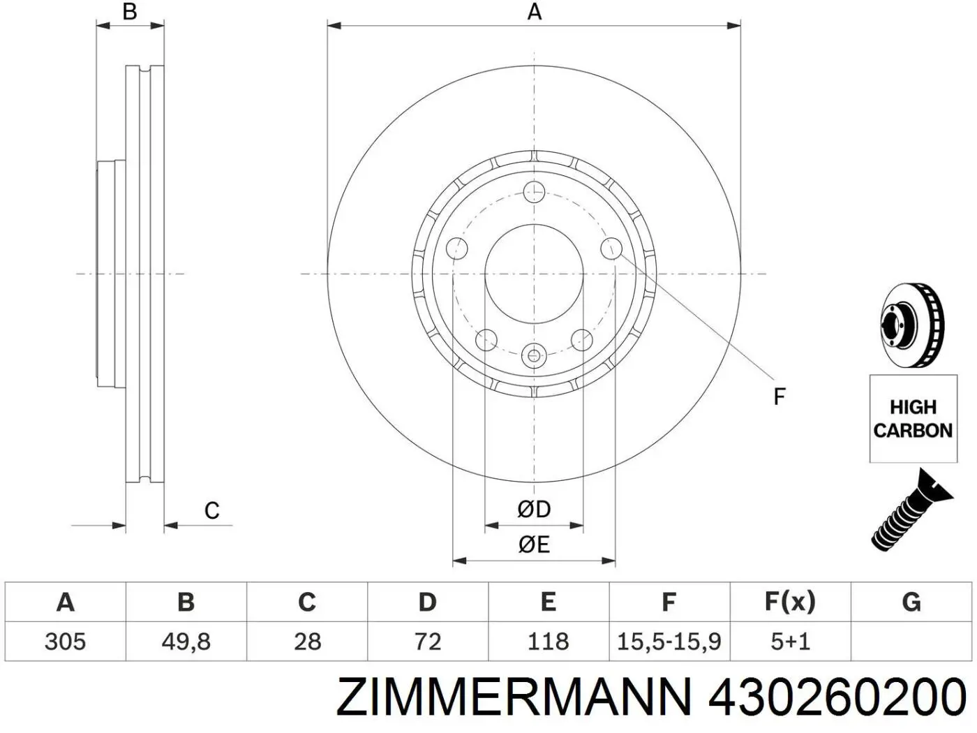 Freno de disco delantero Renault Trafic 2 FL