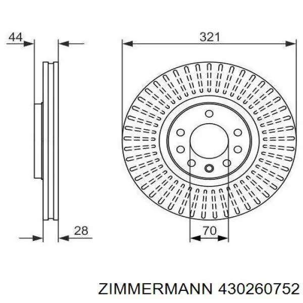 430260752 Zimmermann disco de freno delantero