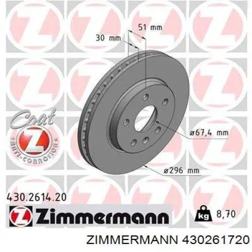 Frenos traseros Zimmermann 430261720