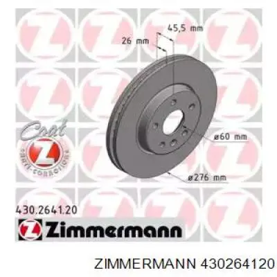 430.2641.20 Zimmermann freno de disco delantero