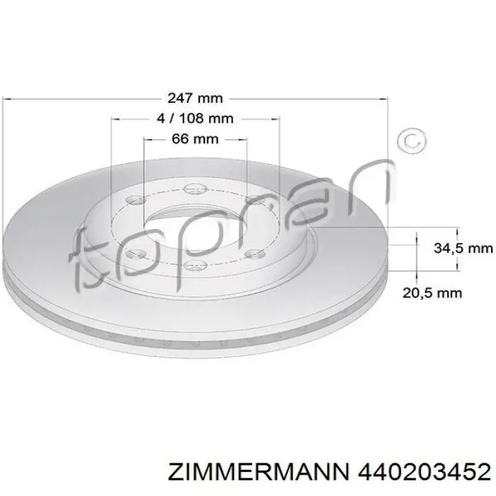 Freno de disco delantero Peugeot 205 1 741A, C