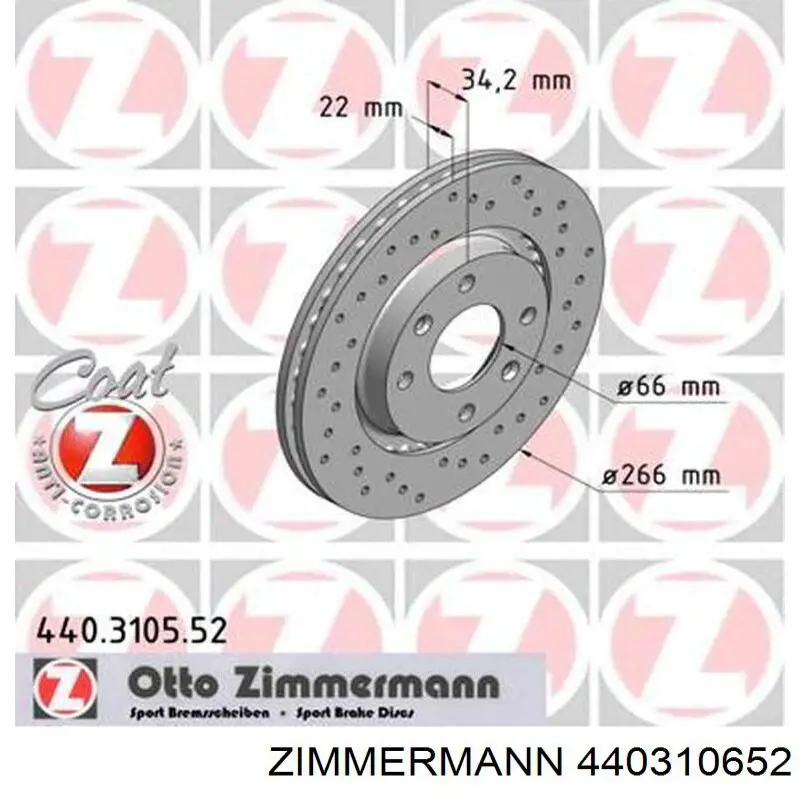 Freno de disco delantero Citroen C4 UD