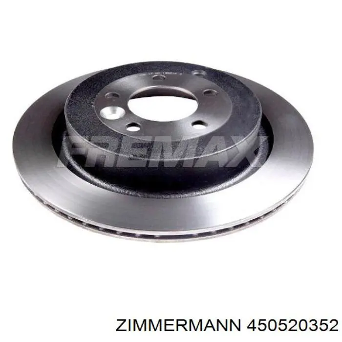 Disco de freno trasero 450520352 Zimmermann
