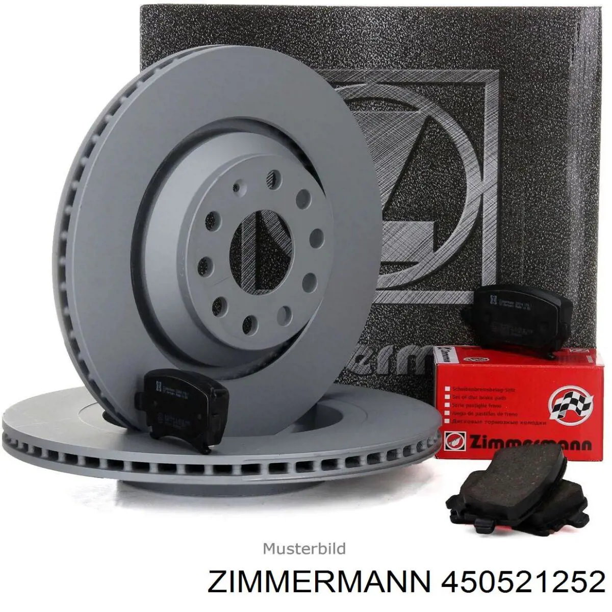 Disco de freno delantero Zimmermann 450521252